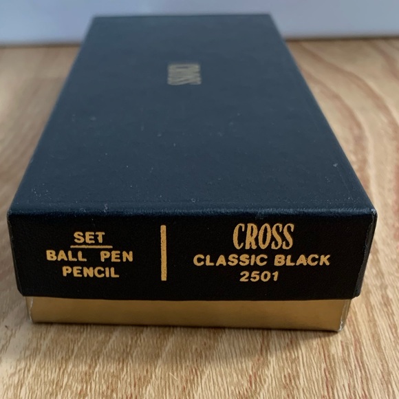 Vintage Cross Ball Pen and Pencil Set in Box Classic Black 2501 - Picture 4 of 4